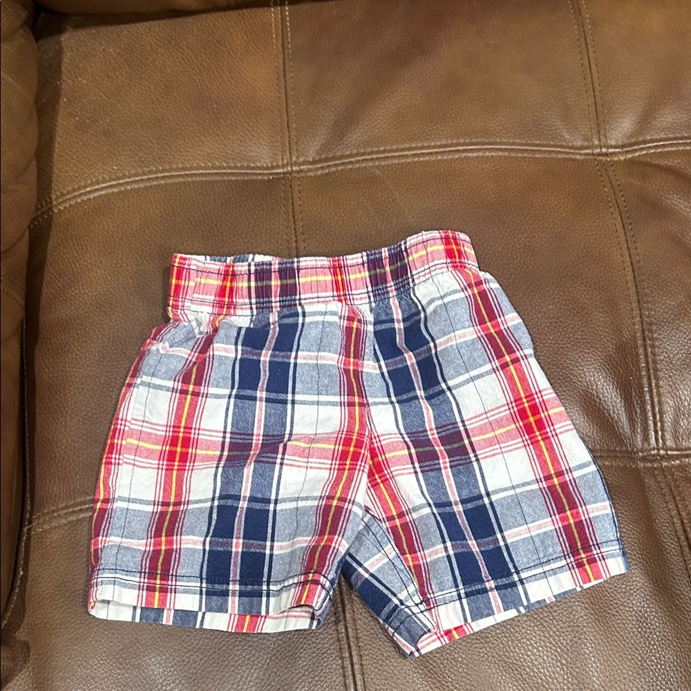 Healthtex Red and Blue Plaid Kids Shorts